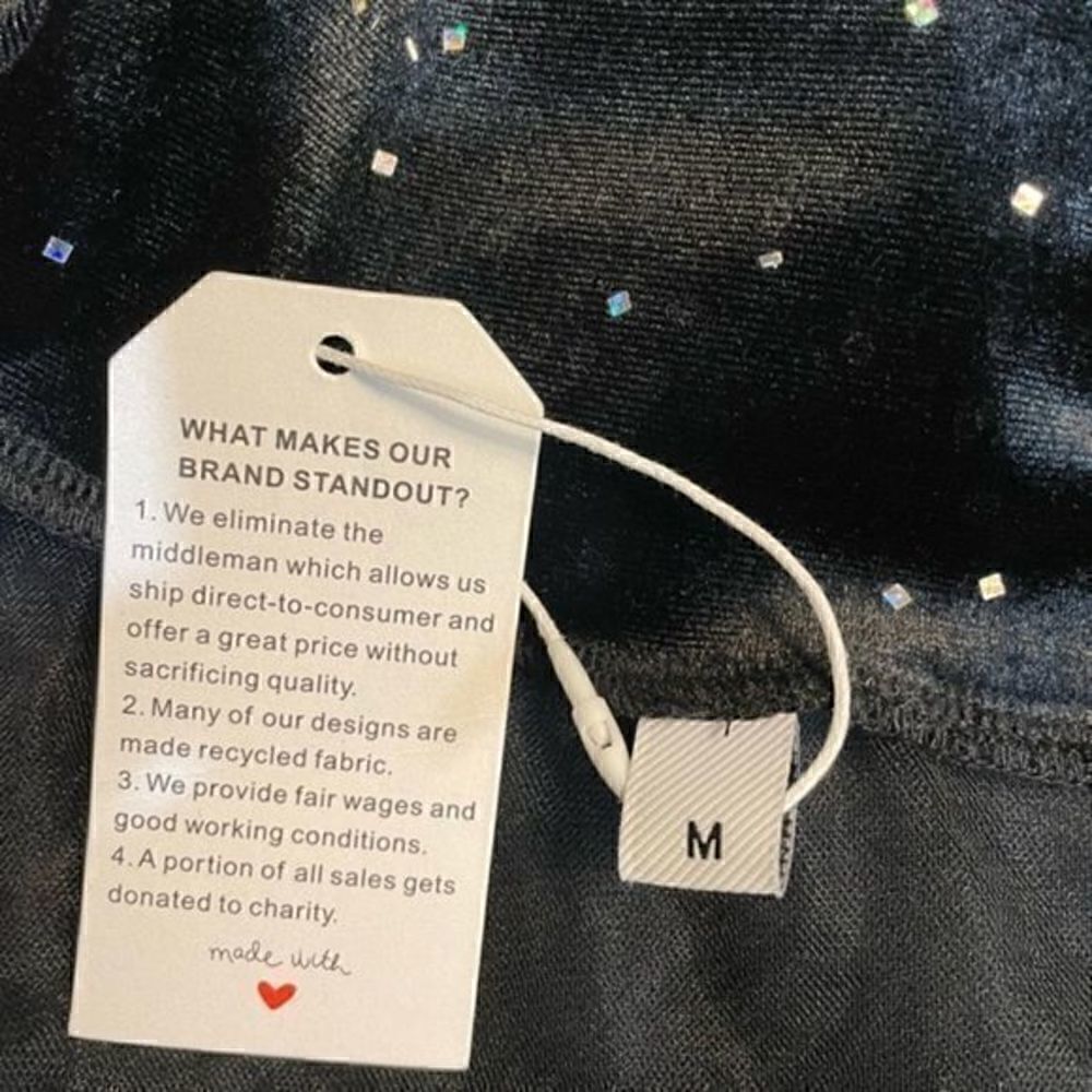 Aderez Black Sparkly Top Mesh Sleeves Bodice Medium NWT - Picture 3 of 4